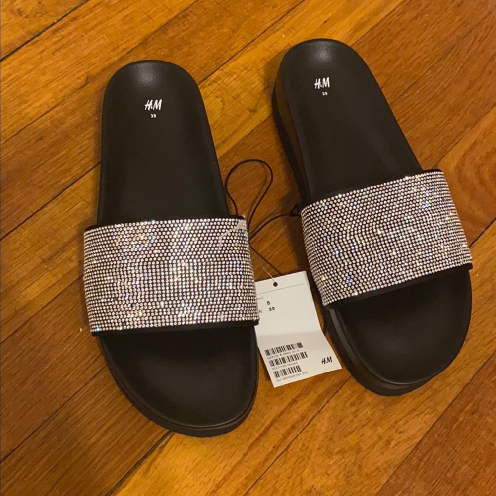 H&M Rhinestone Pool Slides *NWT*